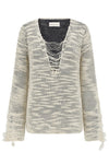 SWAYING/KNIT V-neck floating jumper SW23AW1T47 off-white